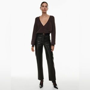 ARITZIA WILFRED MELINA SUPER HIGH FAUX LEATHER PANTS WITH TAGS SIZE 00